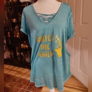 No Boundaries Watch Me Whip Sheer T-shirt